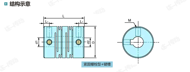 弹性管联轴器结构示意