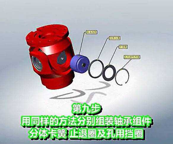 十字轴式万向联轴器轴承组装图片
